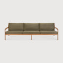 Jack Outdoor Sofa | Teak | Green Fabric | 3+ Seater