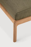 Jack Outdoor Footstool | Teak | Green Fabric