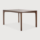 Pi Dining Table | Varnished Teak | Brown | Rectangular | 63" X 31"