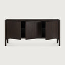 Pi Sideboard | Varnished Teak | Dark Brown | 3 Doors