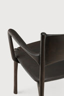 Pi Dining Chair | Varnished Teak | Dark Brown | With Arms