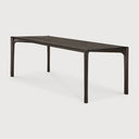 Pi Dining Table | Varnished Teak | Dark Brown | Rectangular | 87" X 37"