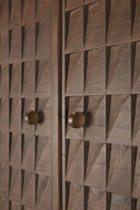 Sono Sideboard | Varnished Teak | Light Brown | 2 Doors | 3 Drawers