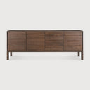 Sono Sideboard | Varnished Teak | Light Brown | 3 Doors | 3 Drawers