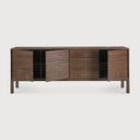 Sono Sideboard | Varnished Teak | Light Brown | 3 Doors | 3 Drawers