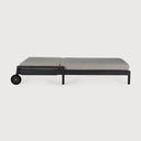 Jack Outdoor Adjustable Lounger | Varnished Teak | Black | Mocha Fabric