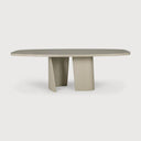 Canyon Outdoor Dining Table | Varnished Concrete | Light Grey | Oval
