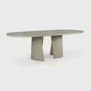 Canyon Outdoor Dining Table | Varnished Concrete | Light Grey | Oval