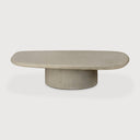 Elements Outdoor Coffee Table | Varnished Concrete | Light Grey | Pebble Shape