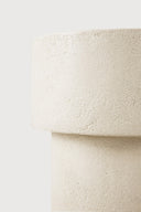 Elements Side Table | Varnished Microcement | Off White | Mushroom Shape