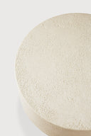Elements Side Table | Varnished Microcement | Off White | Mushroom Shape