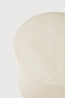 Elements Side Table | Varnished Microcement | Off White | Round