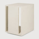Elements Bedside Table | Varnished Microcement | Off White