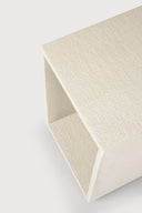 Elements Bedside Table | Varnished Microcement | Off White