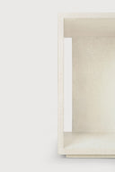 Elements Bedside Table | Varnished Microcement | Off White