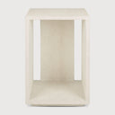 Elements Bedside Table | Varnished Microcement | Off White
