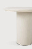 Elements Dining Table | Varnished Microcement | Off White | Round | 35" X 35"