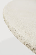 Elements Dining Table | Varnished Microcement | Off White | Round | 59" X 59"