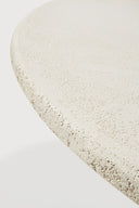 Elements Dining Table | Varnished Microcement | Off White | Round | 49" X 49"