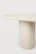 Elements Dining Table | Varnished Microcement | Off White | Oblong