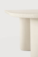 Elements Dining Table | Varnished Microcement | Off White | Oblong