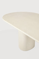Elements Dining Table | Varnished Microcement | Off White | Oblong