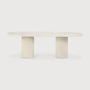 Elements Dining Table | Varnished Microcement | Off White | Oblong