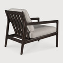 Jack Lounge Chair | Varnished Mahogany | Dark Brown | Ivory Fabric