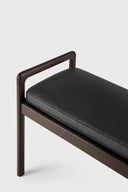 Jack Bench | Varnished Mahogany | Dark Brown | Carbone Leather