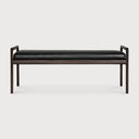Jack Bench | Varnished Mahogany | Dark Brown | Carbone Leather