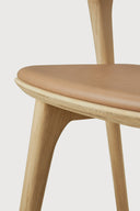 Bok Dining Chair | Varnished Oak | Sienna Leather