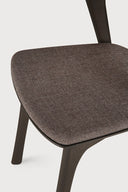 Bok Dining Chair | Varnished Oak | Brown | Warm Brown Fabric