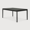 Bok Extendable Dining Table | Varnished Oak | Black | Rectangular | 79"|118" X 39"