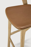 Bok Bar Stool | Varnished Oak | Cognac Leather