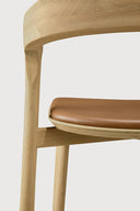 Bok Bar Stool | Varnished Oak | Cognac Leather