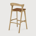 Bok Bar Stool | Varnished Oak | Cognac Leather