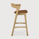 Bok Counter Stool | Varnished Oak | Cognac Leather