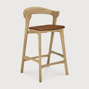 Bok Counter Stool | Varnished Oak | Cognac Leather