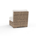 Havana Armless Club in Canvas Flax w/ Self Welt