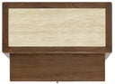 Driftwood One-Drawer Nightstand with Stone | Worn Saddle