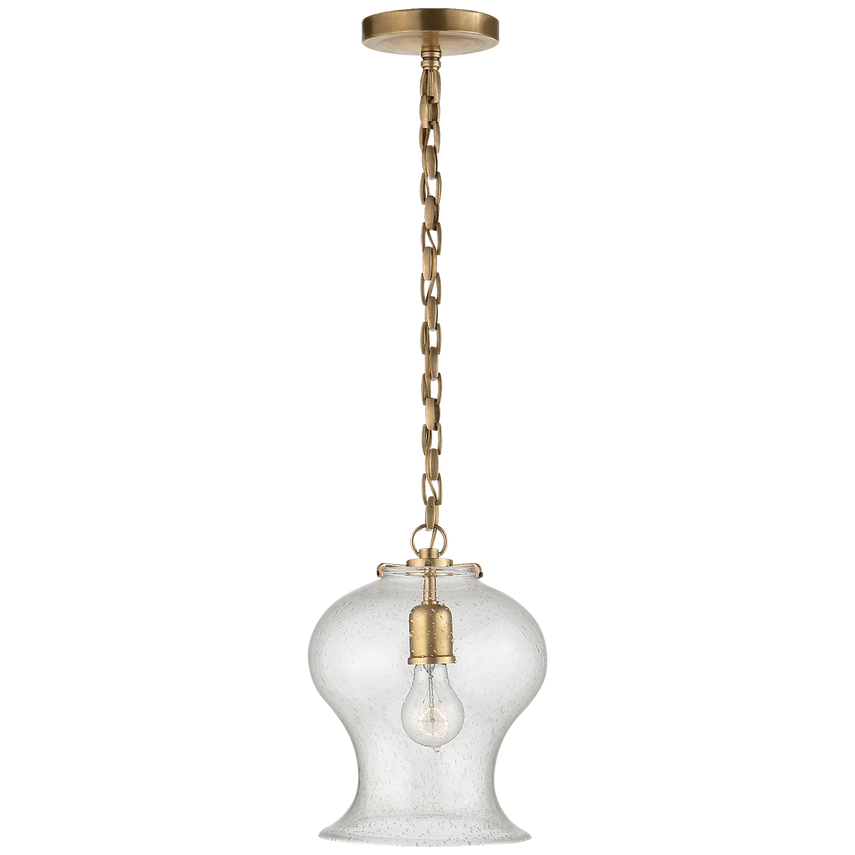 Katie Bell Pendant | - Hand Rubbed Burnished Brass / Seeded | AS IS
