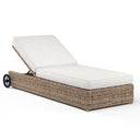 Havana Adjustable Chaise in Canvas Flax w/ Self Welt