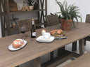 Coastal Teak Dining Table with Leaf Extension