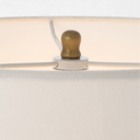 Bryant 52" Adjustable Cordless Floor Lamp | Hand-Rubbed Antique Brass | Linen Shade