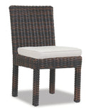 Montecito Armless Dining Chair in Canvas Flax w/ Self Welt