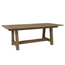 Coastal Teak Dining Table with Leaf Extension