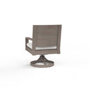 Laguna Swivel Dining Chair in Canvas Flax, No Welt