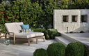 Laguna Double Chaise Lounge in Canvas Flax, No Welt