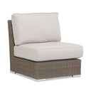 Coronado Armless Club Chair in Canvas Flax w/ Self Welt