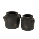 Metope Burnt Terracotta Urn